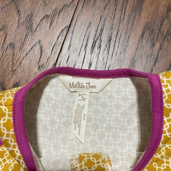 Matilda Jane Enchanted Garden Seabean Mixed Print Sleeveless Tank Tunic size 4 - Picture 5 of 8